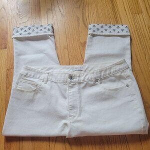 Coldwater Creek Womens Natural Fit White Jeans Size 16